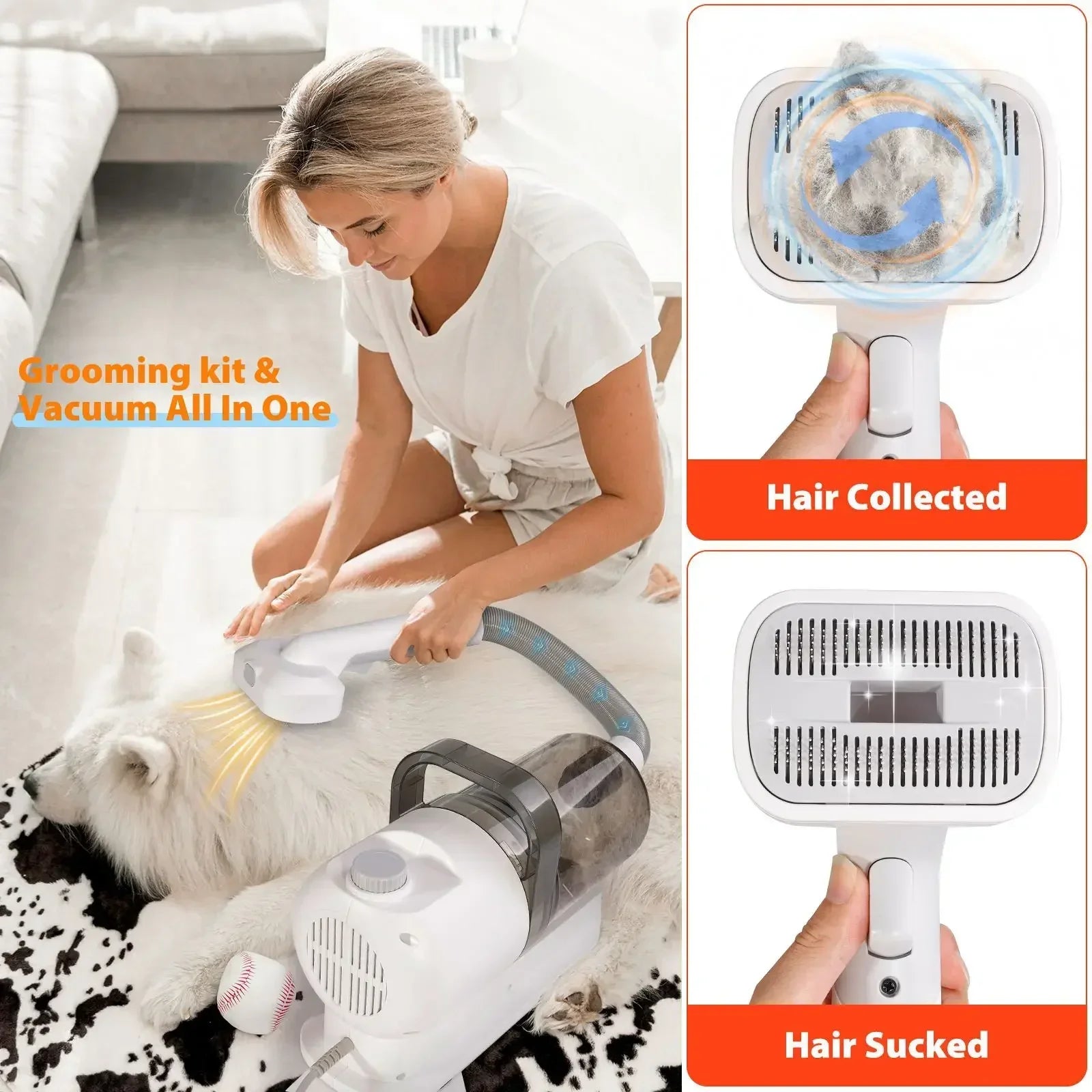 6 In 1 Pet Grooming Vacuum Kit